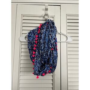 Lilly Pulitzer Resort Infinity Loop Scarf- Swizzle in Taverna Tile Tassel Accent
